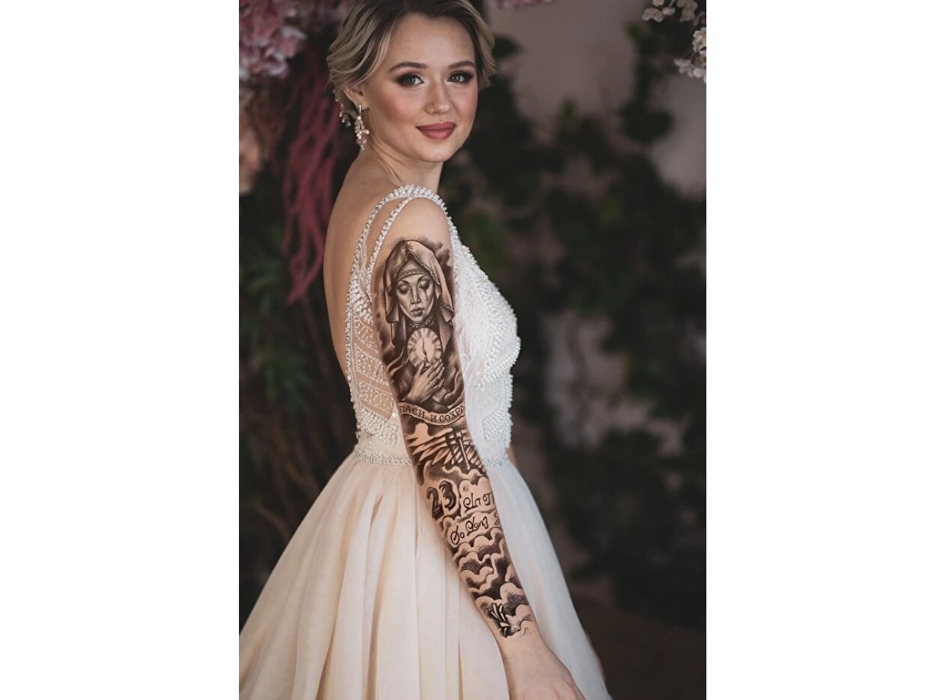 Rahibe Dövme Kol Geçici Tattoo