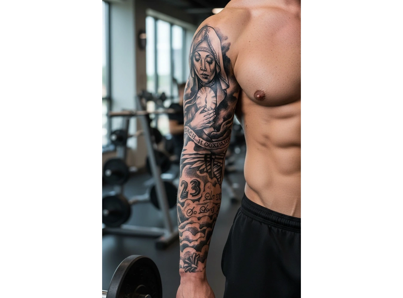 Rahibe Figürlü 12 Saat Sonra Kararan Geçici Kol Dövme Tattoo