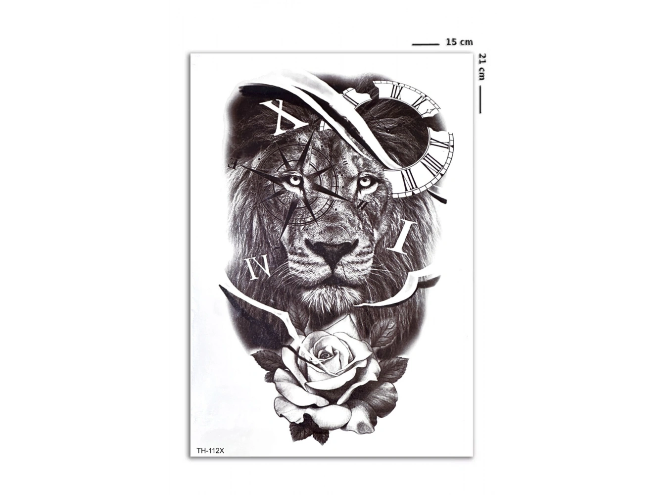 Roma Rakamlı Aslan Geçici Dövme Tattoo