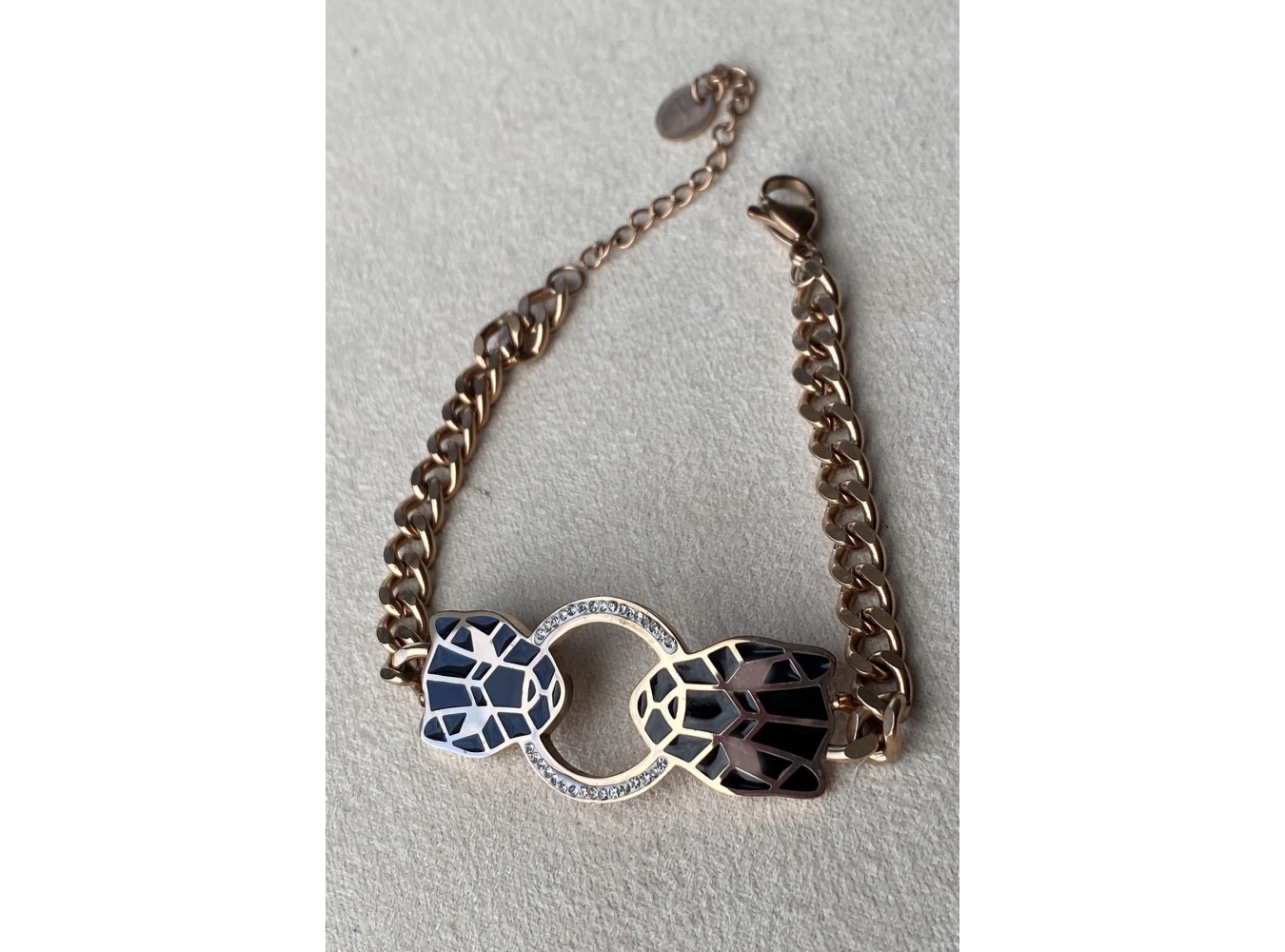 Rose Renk Kaplan Figürlü Çelik Bileklik