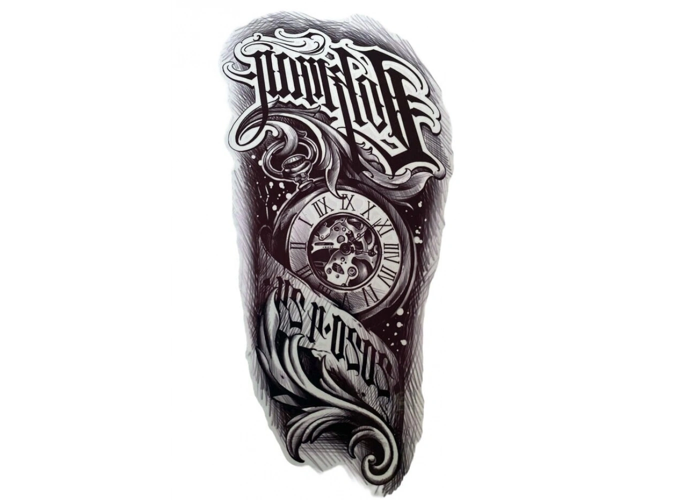 Saat Figürlü Geçici Dövme Tattoo