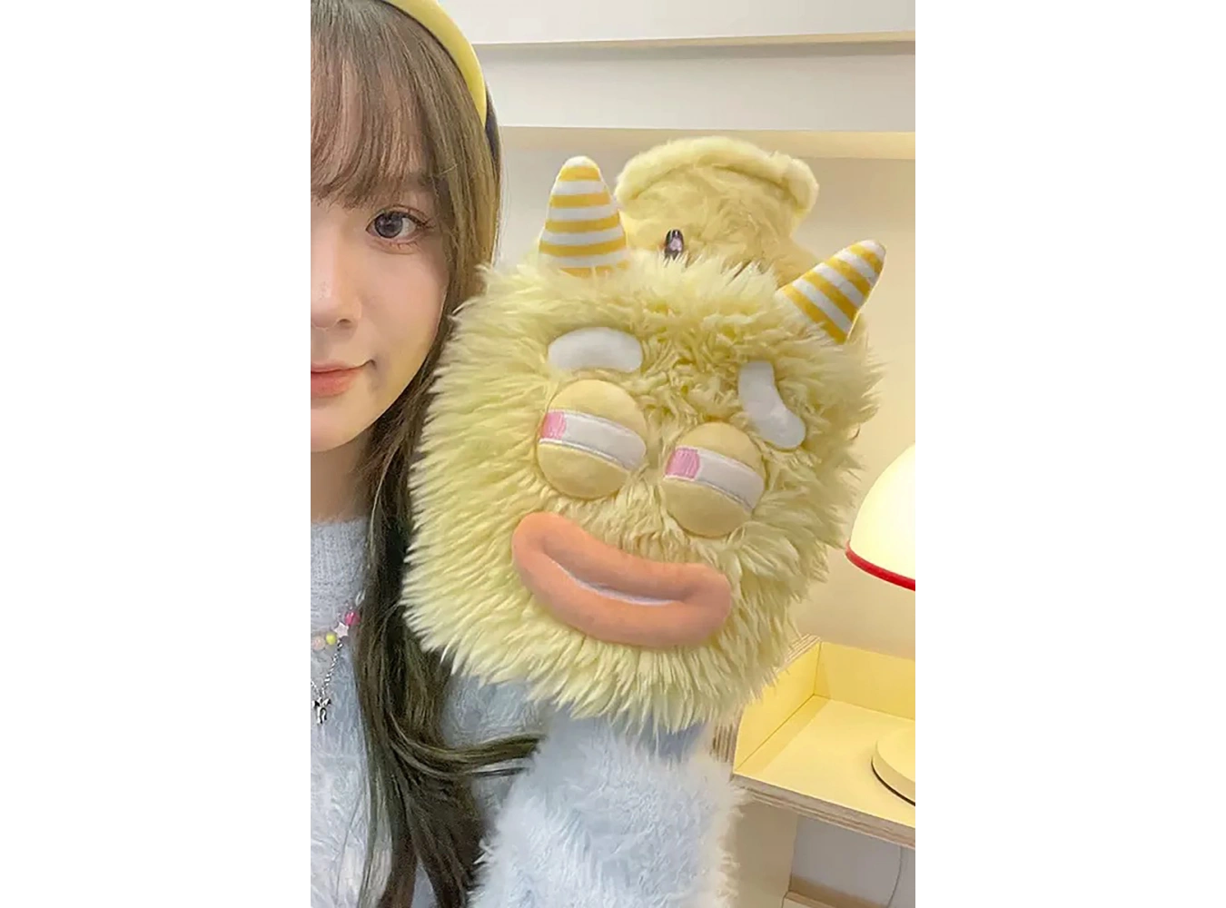 Sarı Renk Canavar Figürlü Peluş Sıcak Su Torbası