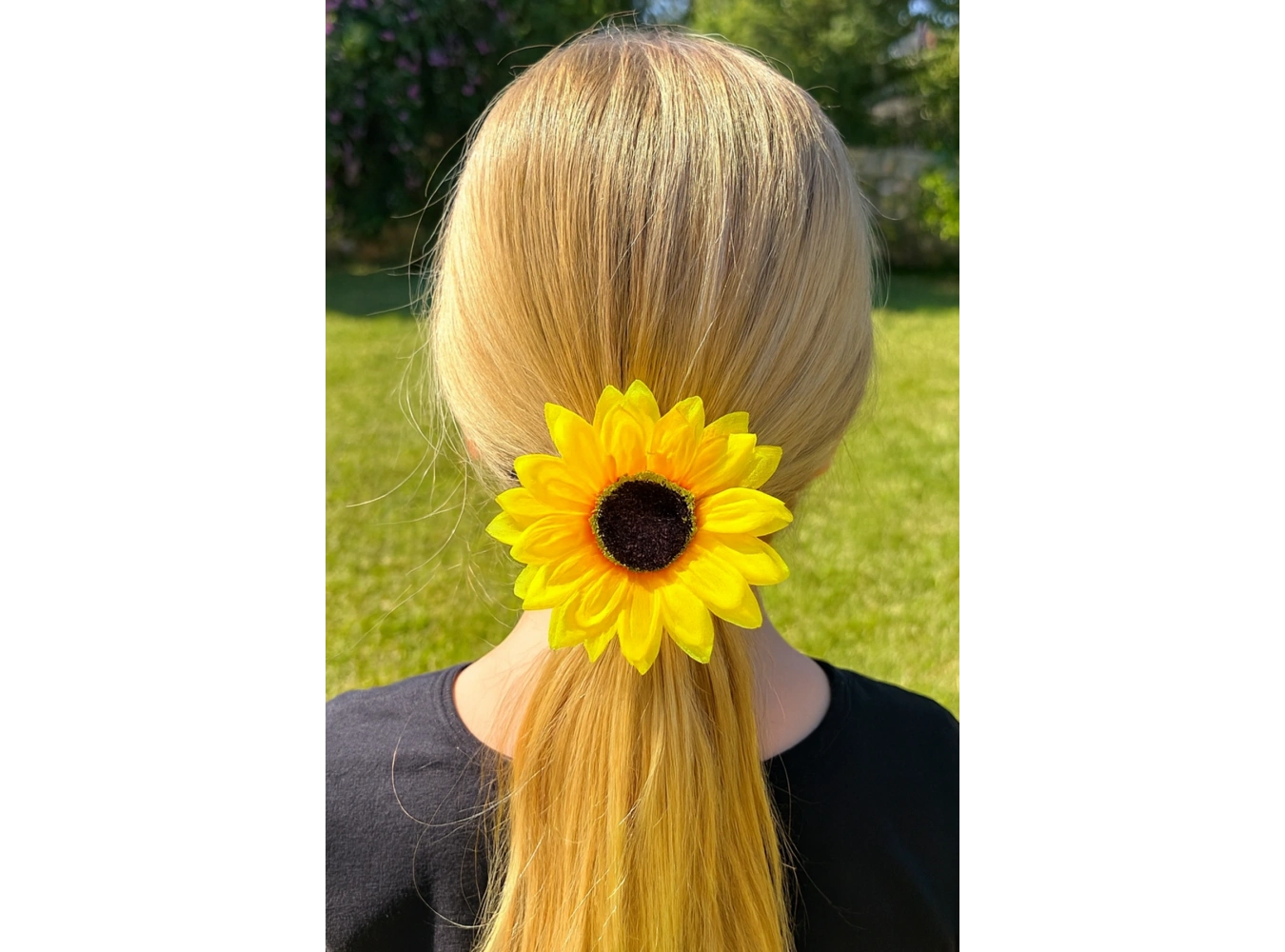 Sarı Renk Çiçek Figürlü Lastik Toka