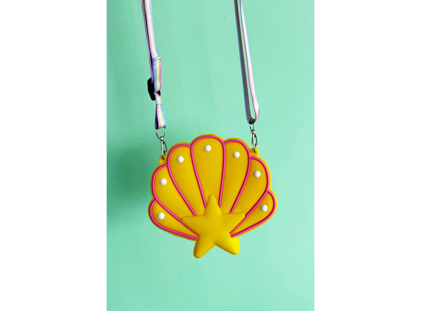 Sarı Renk Deniz Kabuğu Figürlü Çocuk Çanta