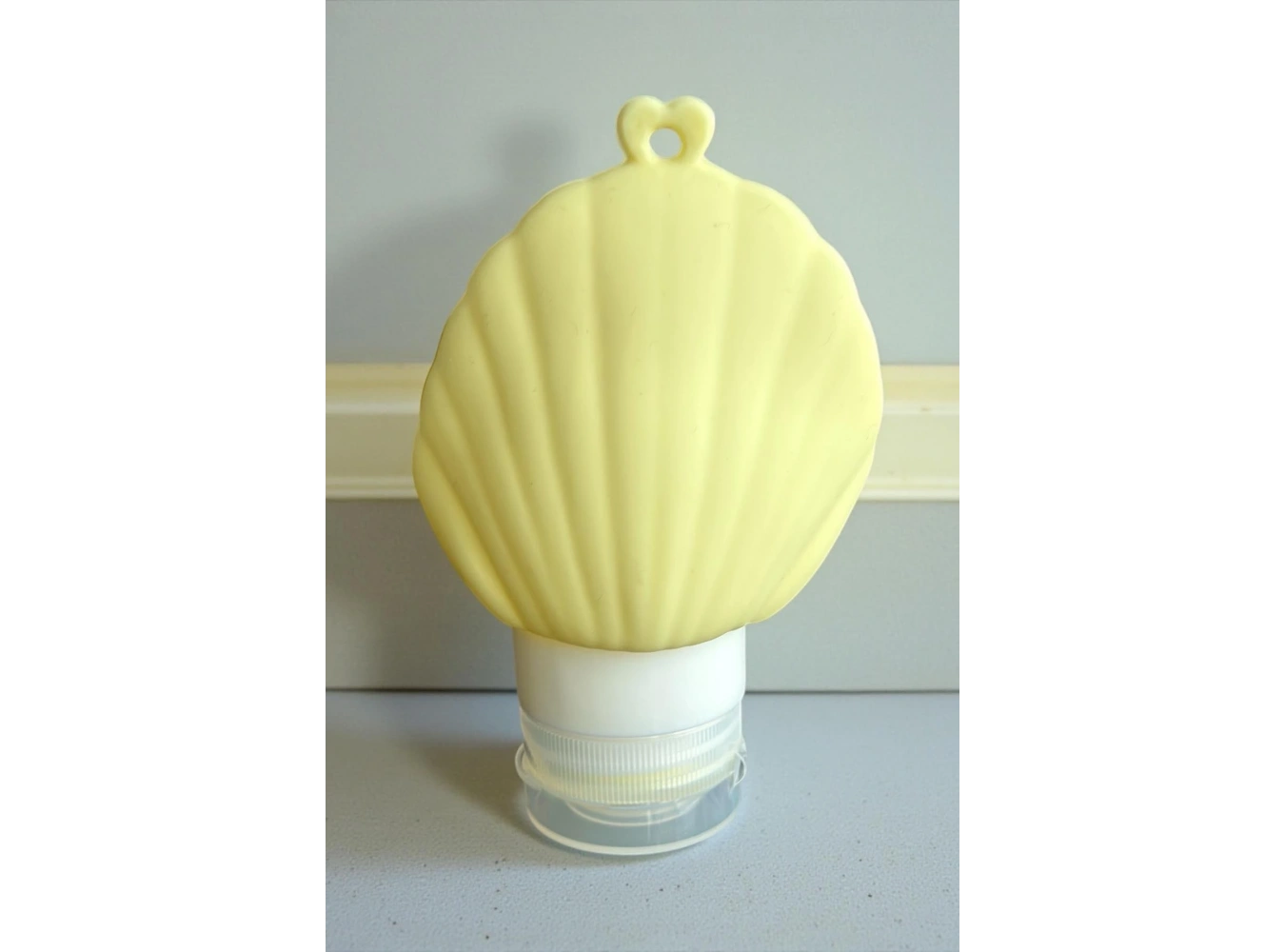 Sarı Renk Deniz Kabuğu Figürlü Doldurulabilir Krem Kutusu