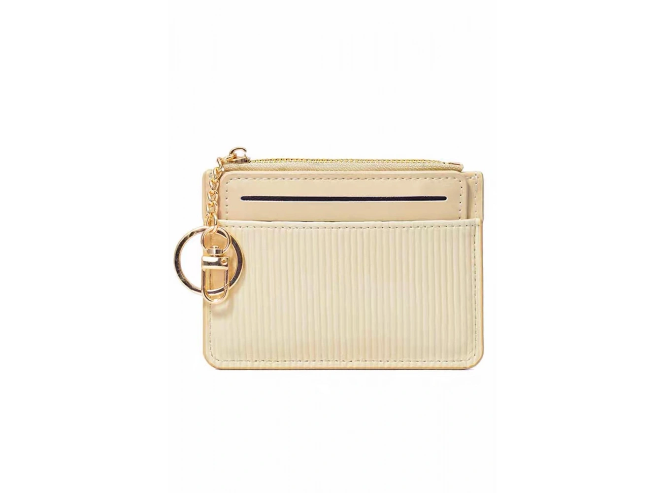 Sarı Renk Deri Kadın Cüzdan/Kartlık