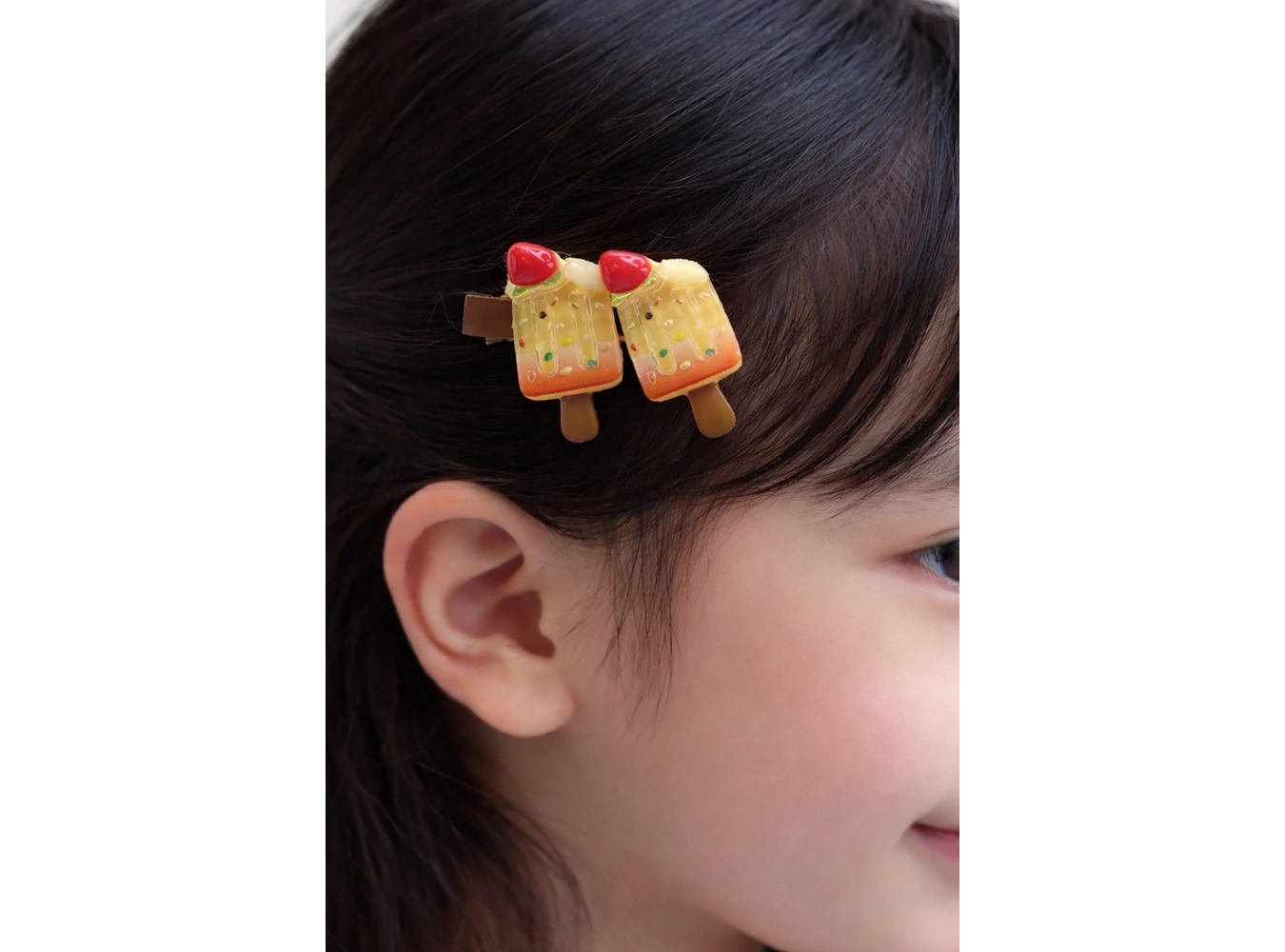 Sarı Renk Dondurma Figürlü Yan Toka