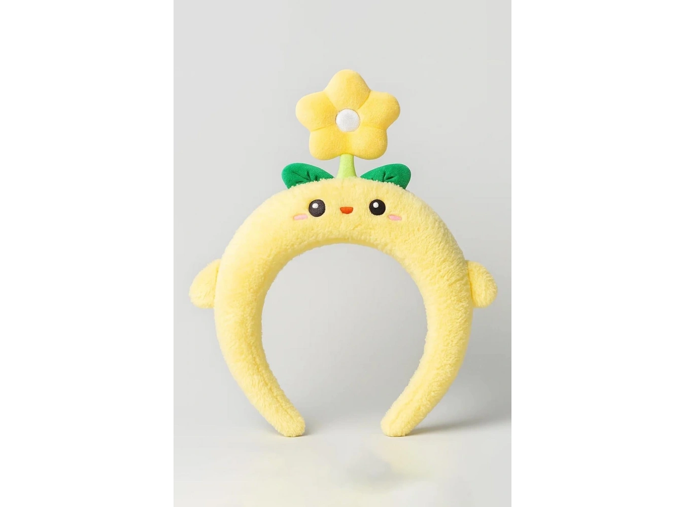 Sarı Renk Dönen Çiçek Detaylı Peluş Taç