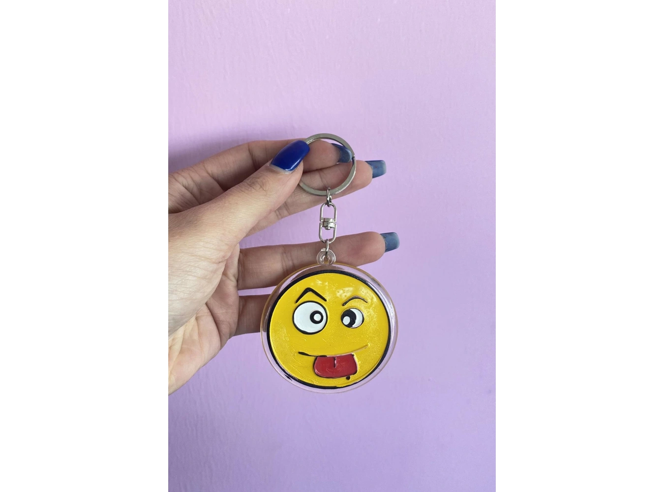 Sarı Renk Emoji Figürlü Anahtarlık