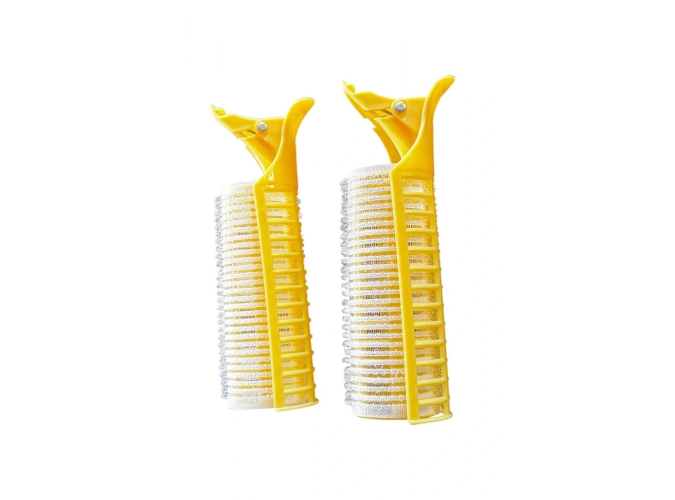 Sarı Renk İkili Pens Ve Cırtlı/ Yapışkanlı Saç Bigudisi /Orta Boy