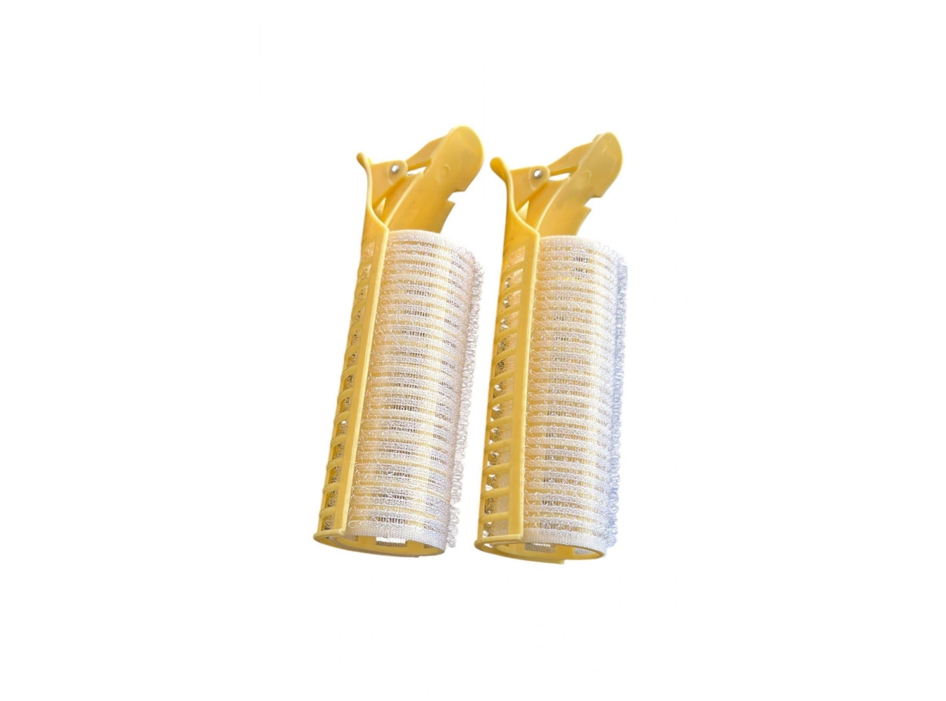 Sarı Renk İkili Pens Ve Cırtlı/ Yapışkanlı Saç Bigudisi /Orta Boy