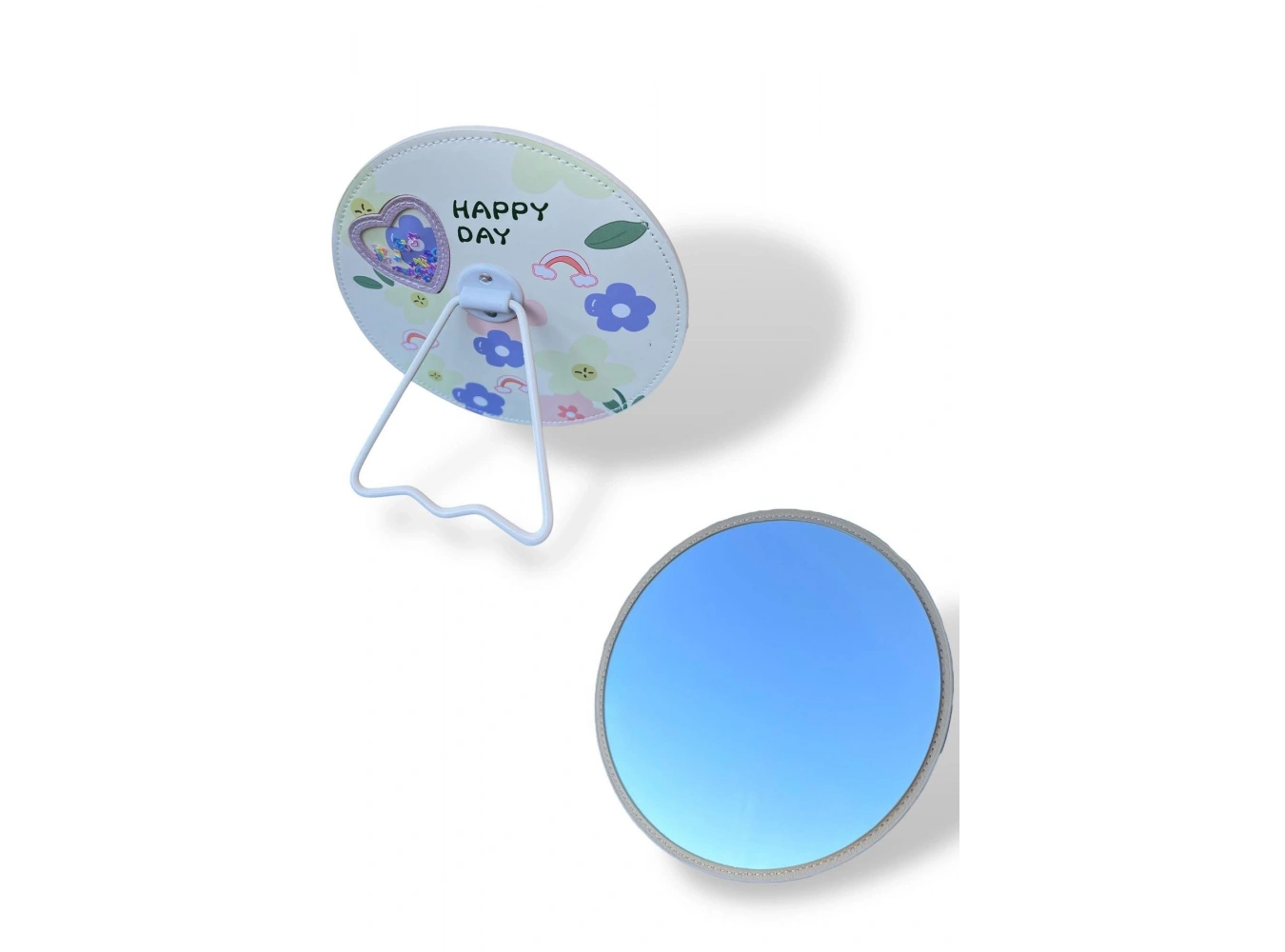 Sarı Renk Karışık Figürlü Yuvarlak Masa Aynası