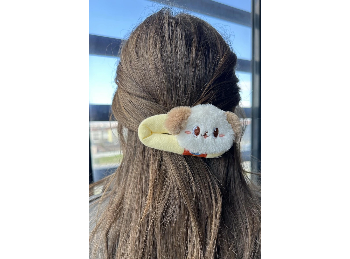 Sarı Renk Köpek Figürlü Yan Toka