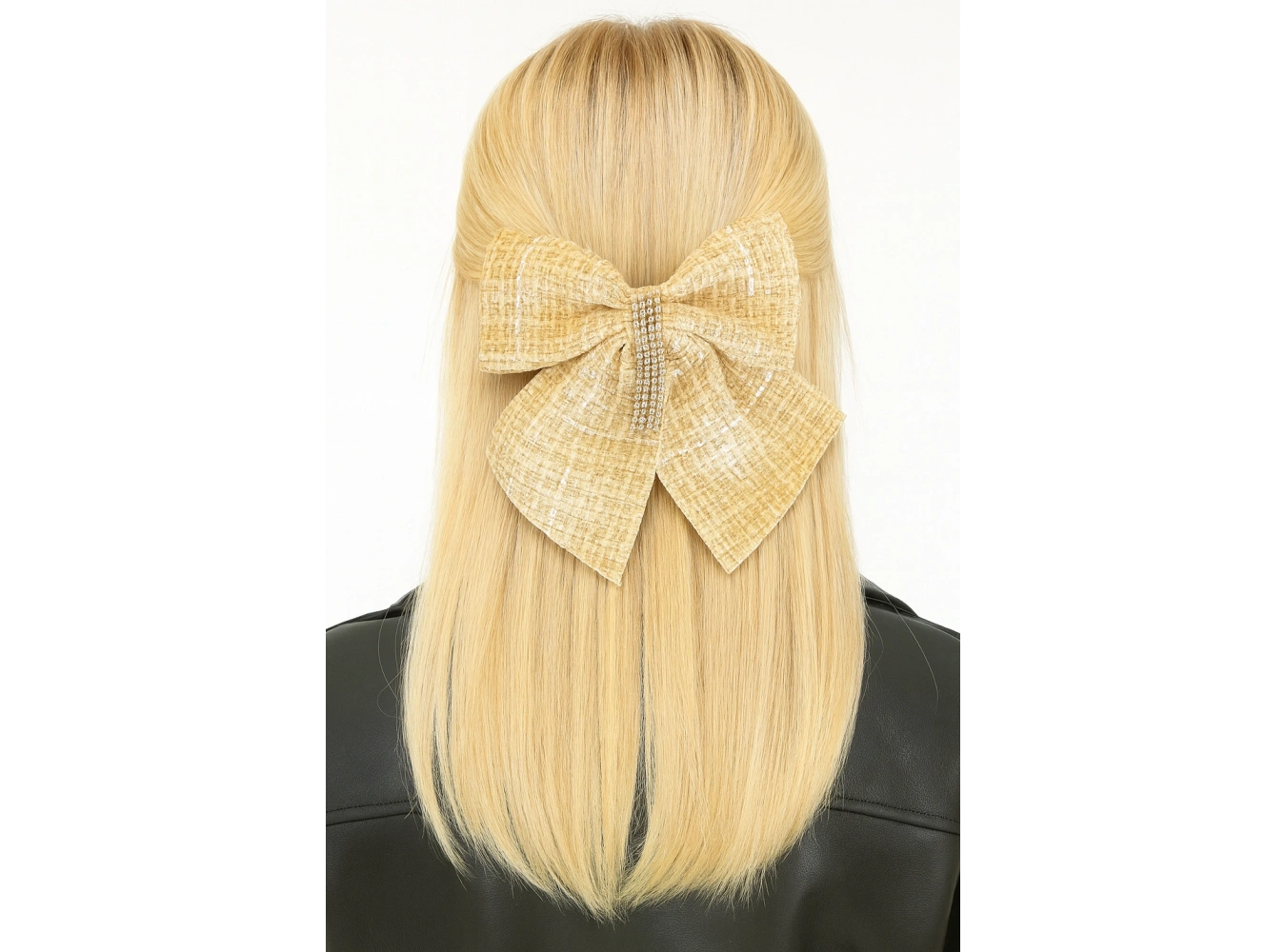 Sarı Renk Kurdele Figürlü Taş Detaylı Otomat Toka