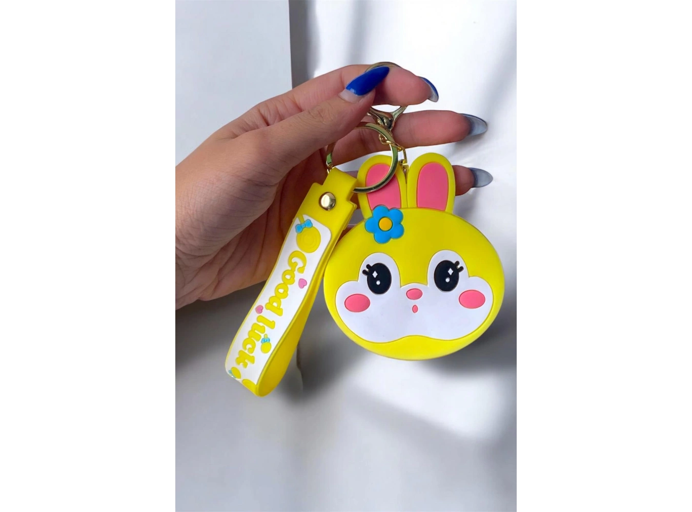 Sarı Renk Tavşan Figürlü Anahtarlık/ Cüzdan