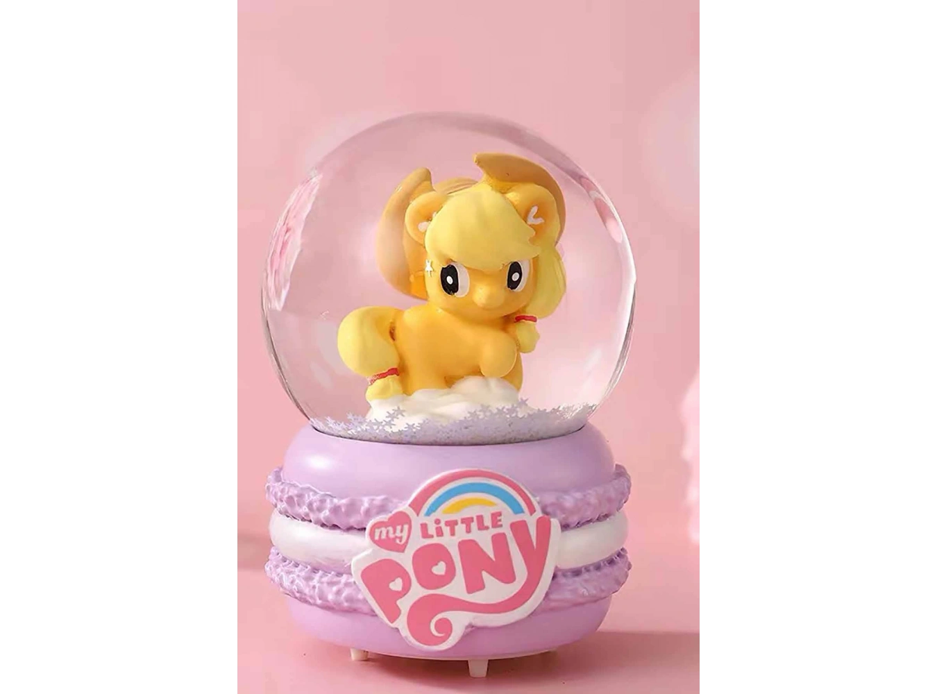 Sarı Renk Unicorn Figürlü Küçük Boy Işıklı Kar Küresi