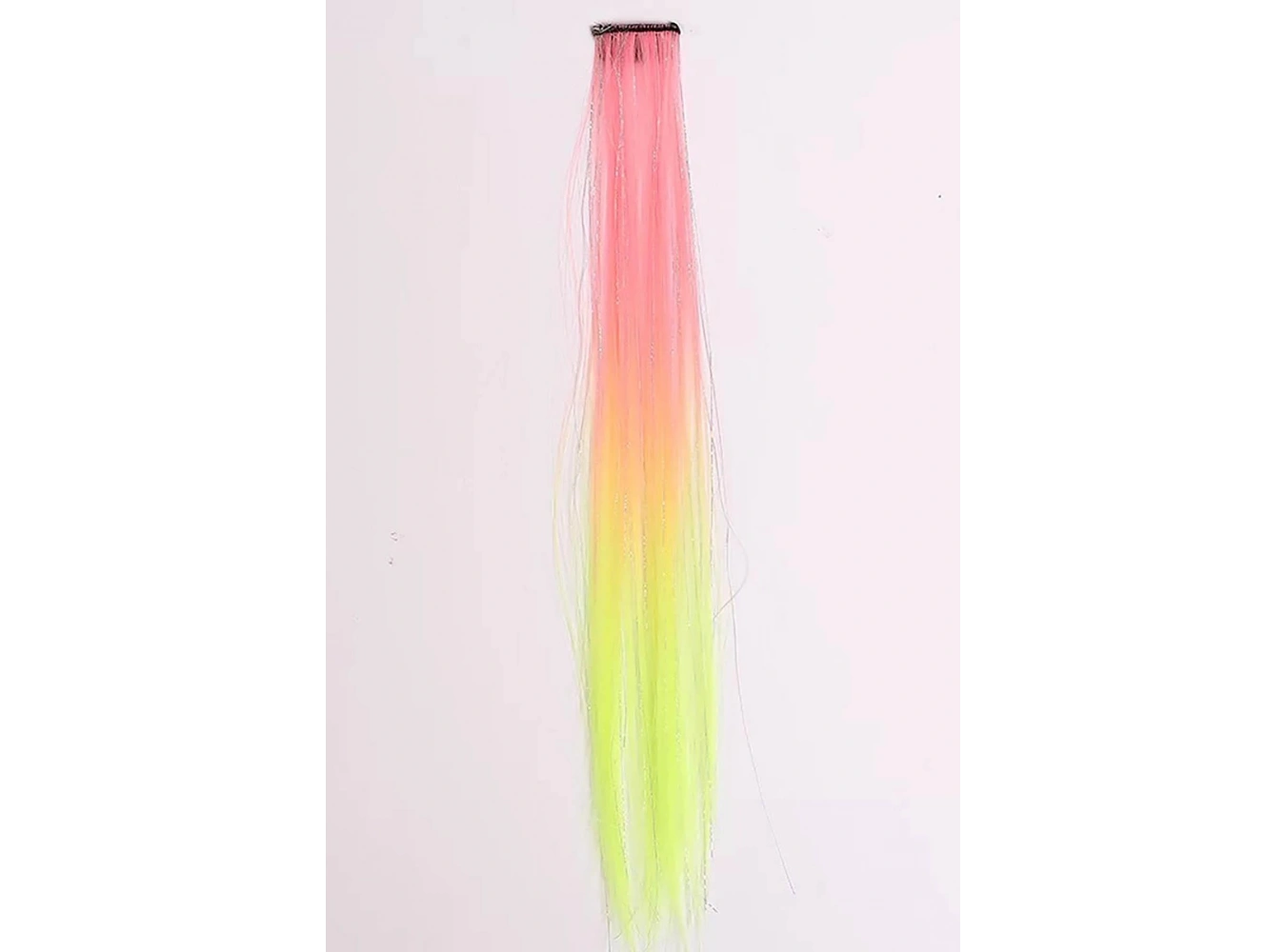 Sarı Ve Pembe Renk Simli Yan Postiş (50cm)