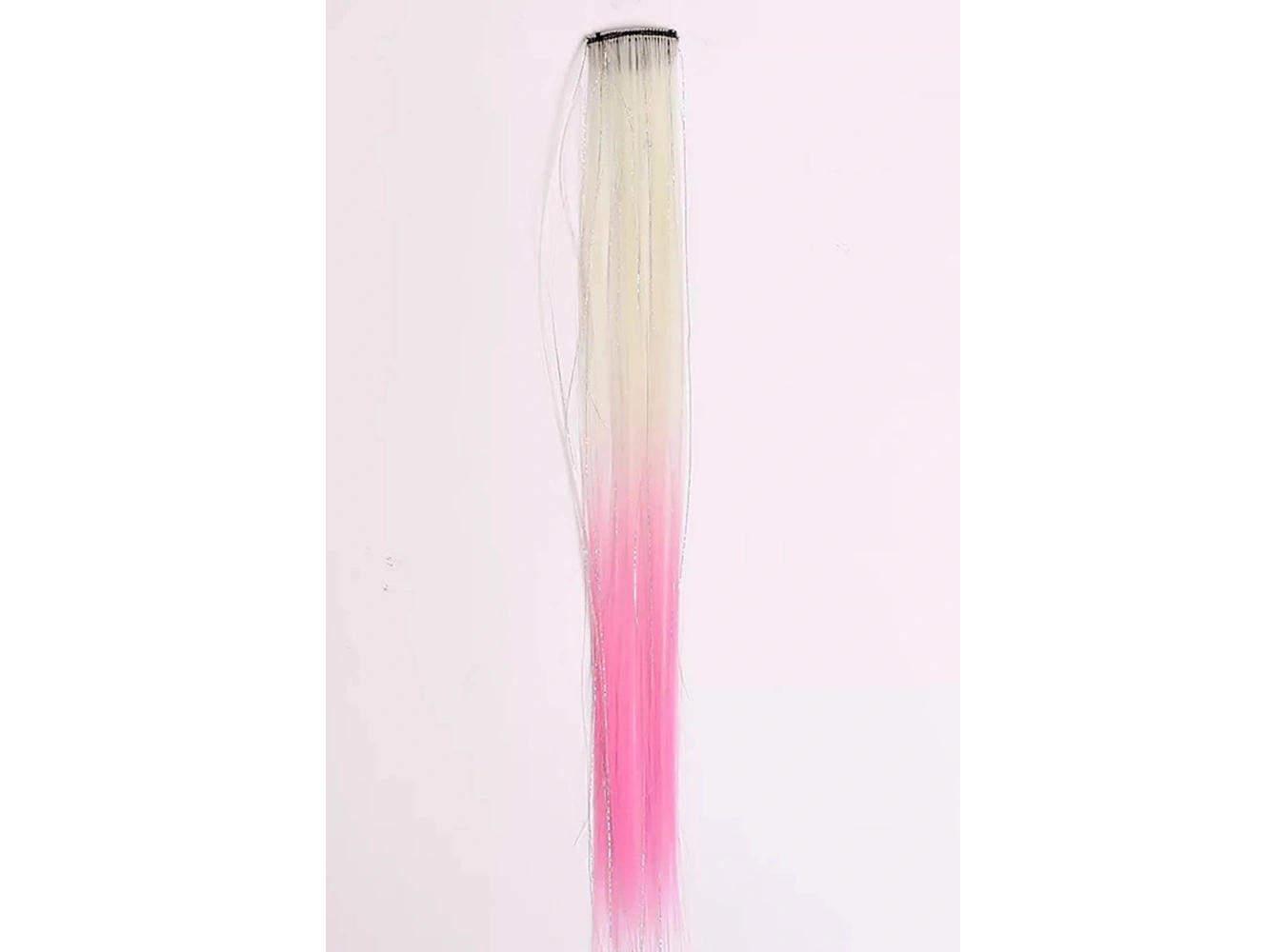 Sarı Ve Pembe Renk Simli Yan Postiş (50cm)