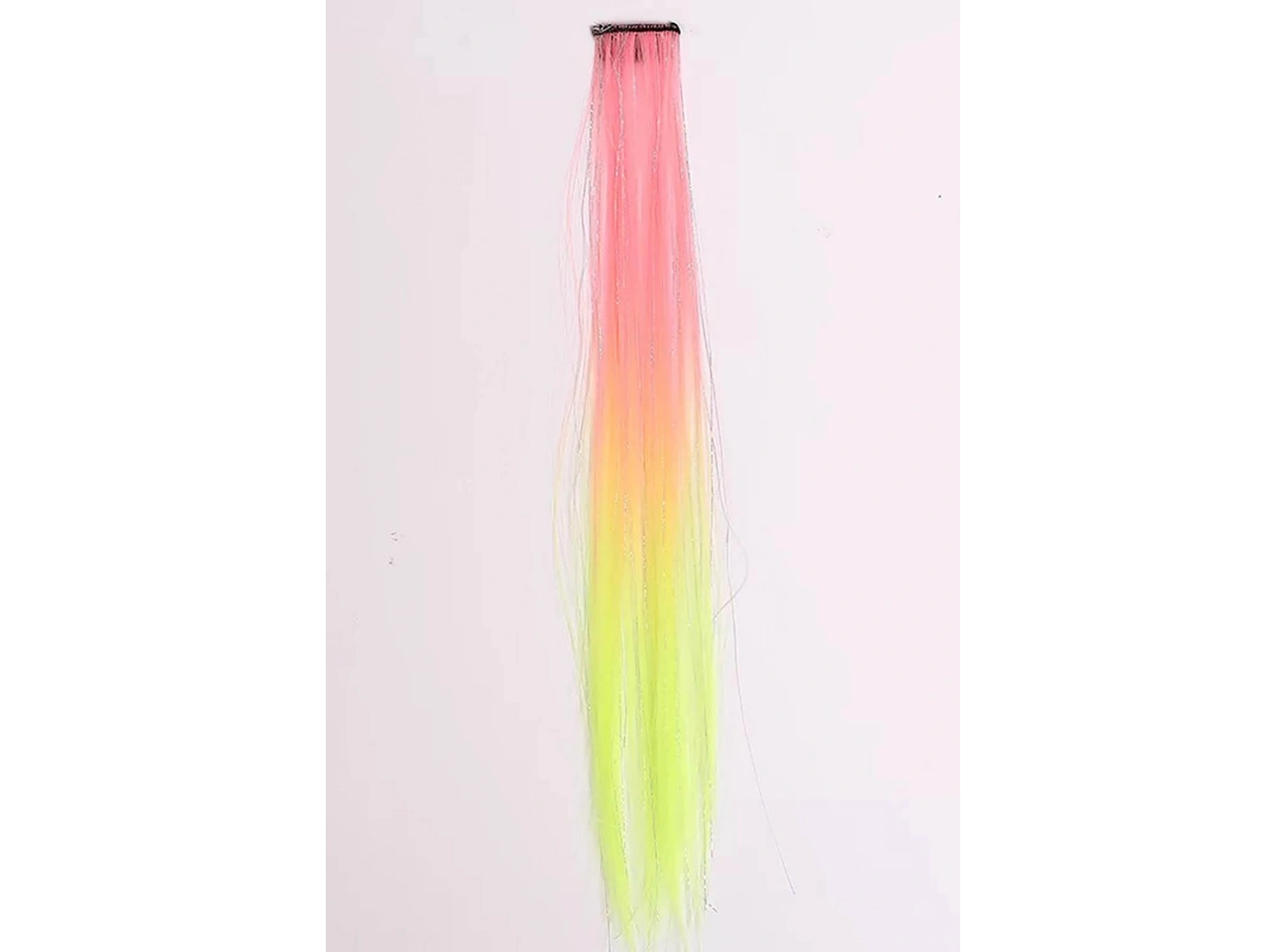 Sarı Ve Pembe Renk Simli Yan Postiş (50cm)