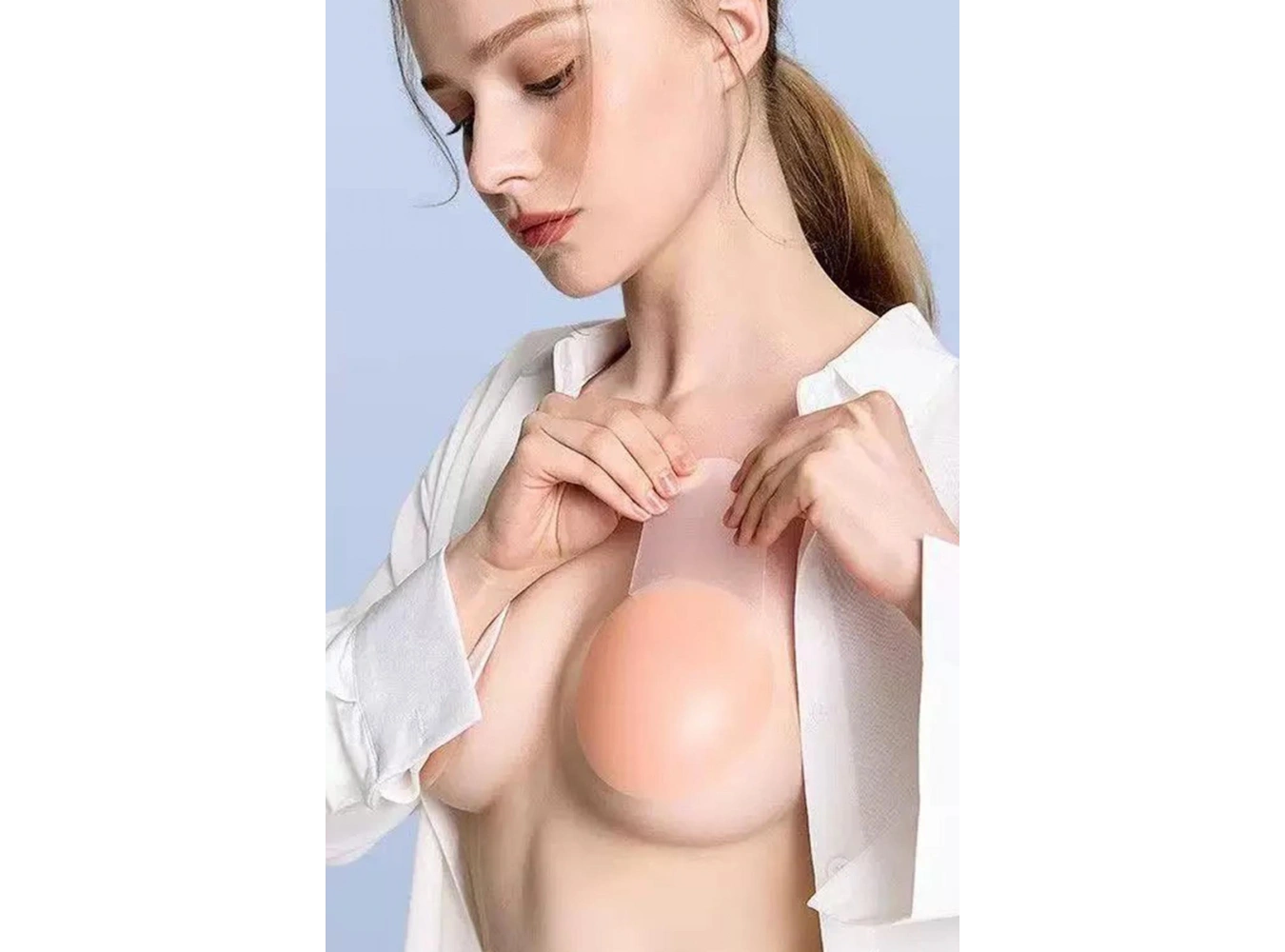 Şeffaf Göğüs Ucu Kapatıcı Ve Dikleştirici Silikon Yapışkanlı Sütyen