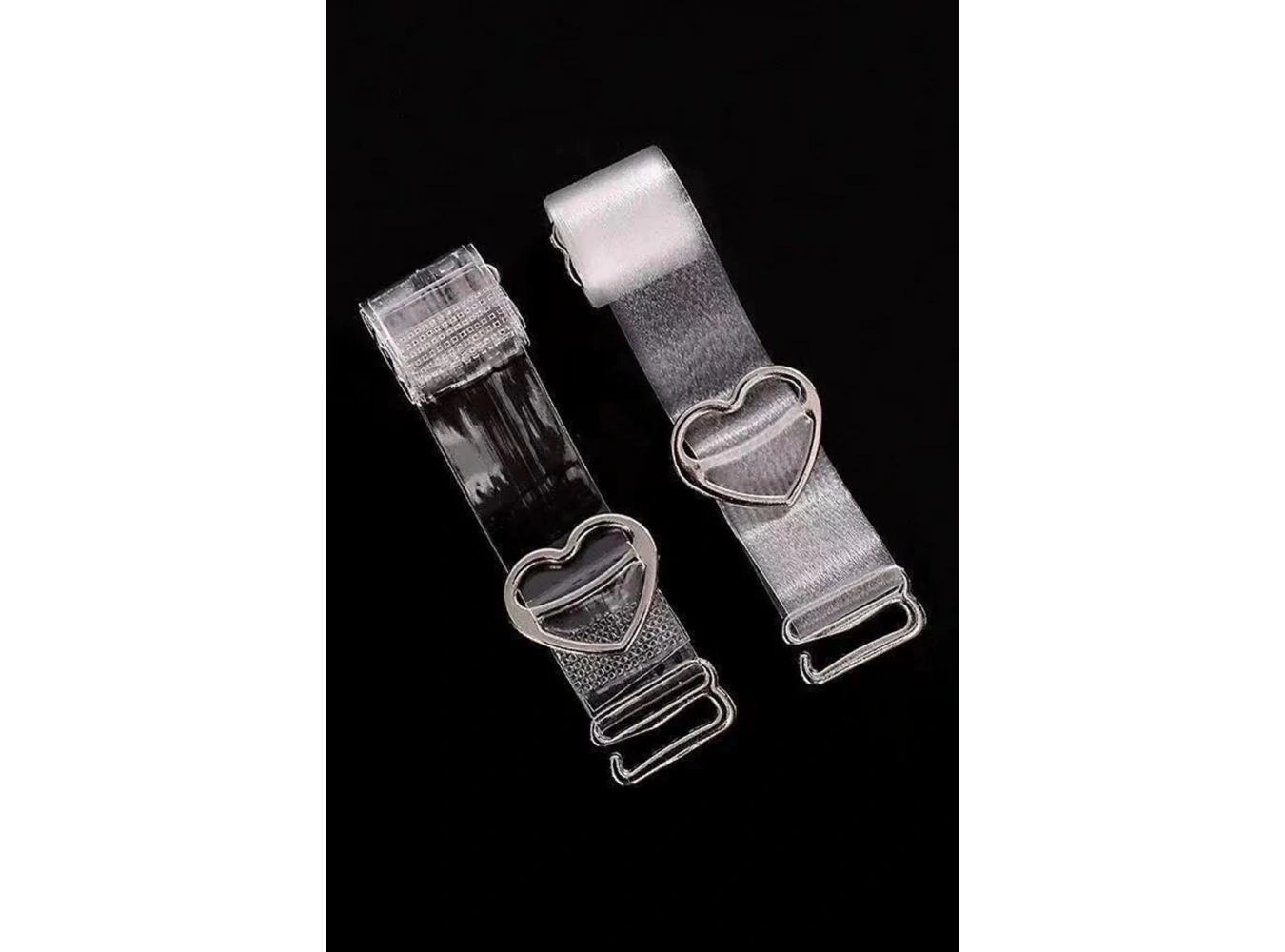 Şeffaf Kalp Detaylı Ayarlanabilir Sütyen Askısı