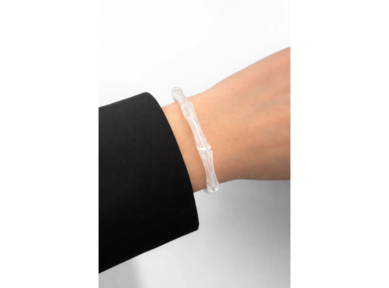 Şeffaf Renk Boncuk Detaylı Bileklik