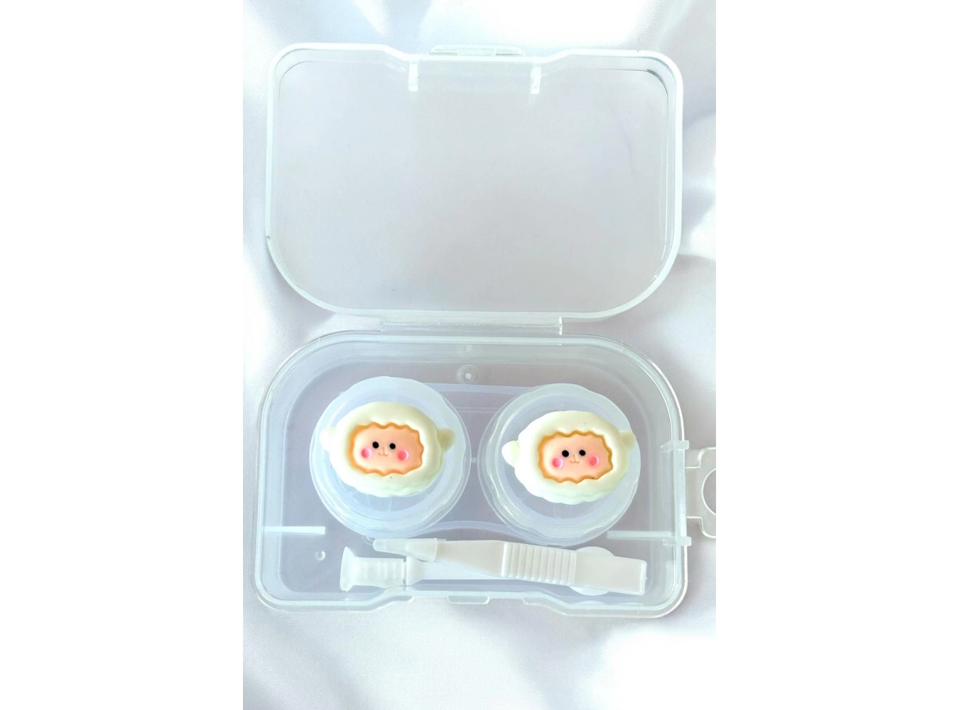 Şeffaf Renk Koyun Figürlü Lens Saklama Kutusu