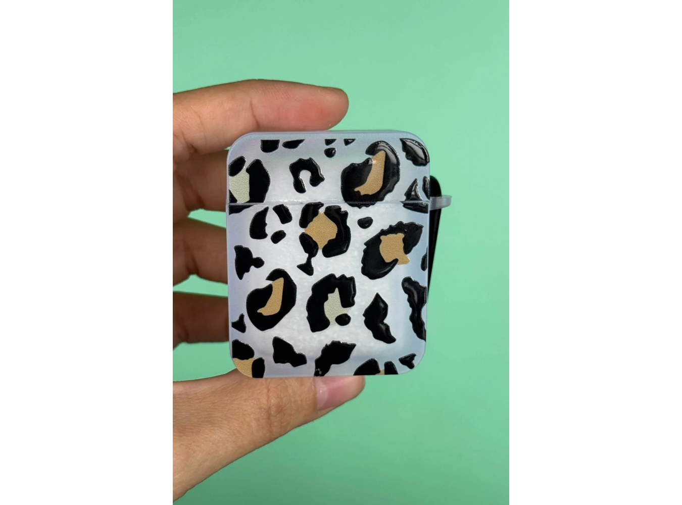 Şeffaf Renk Leopar Figürlü Airpods 2 Kılıf