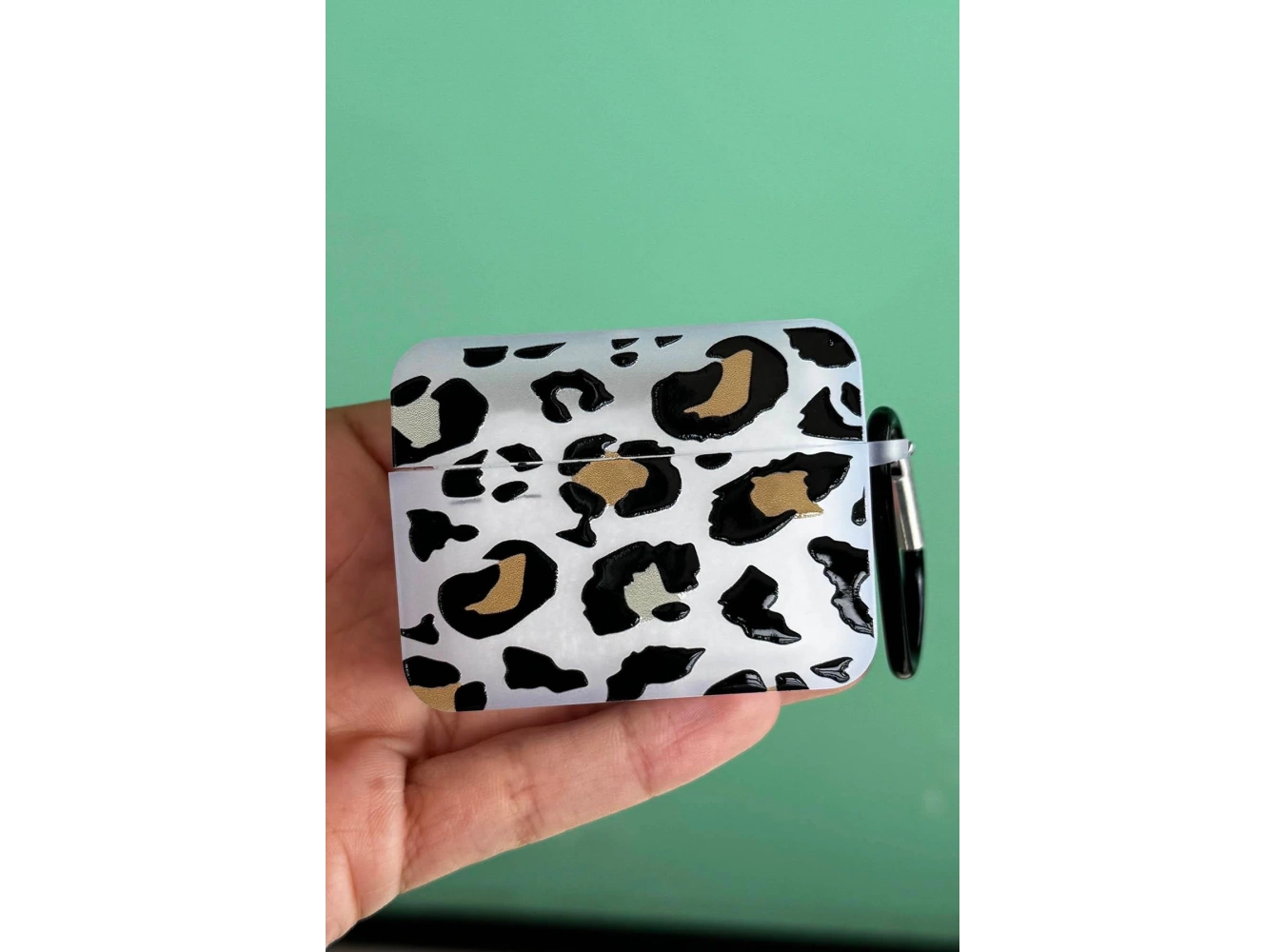 Şeffaf Renk Leopar Figürlü Airpods Pro Kılıf