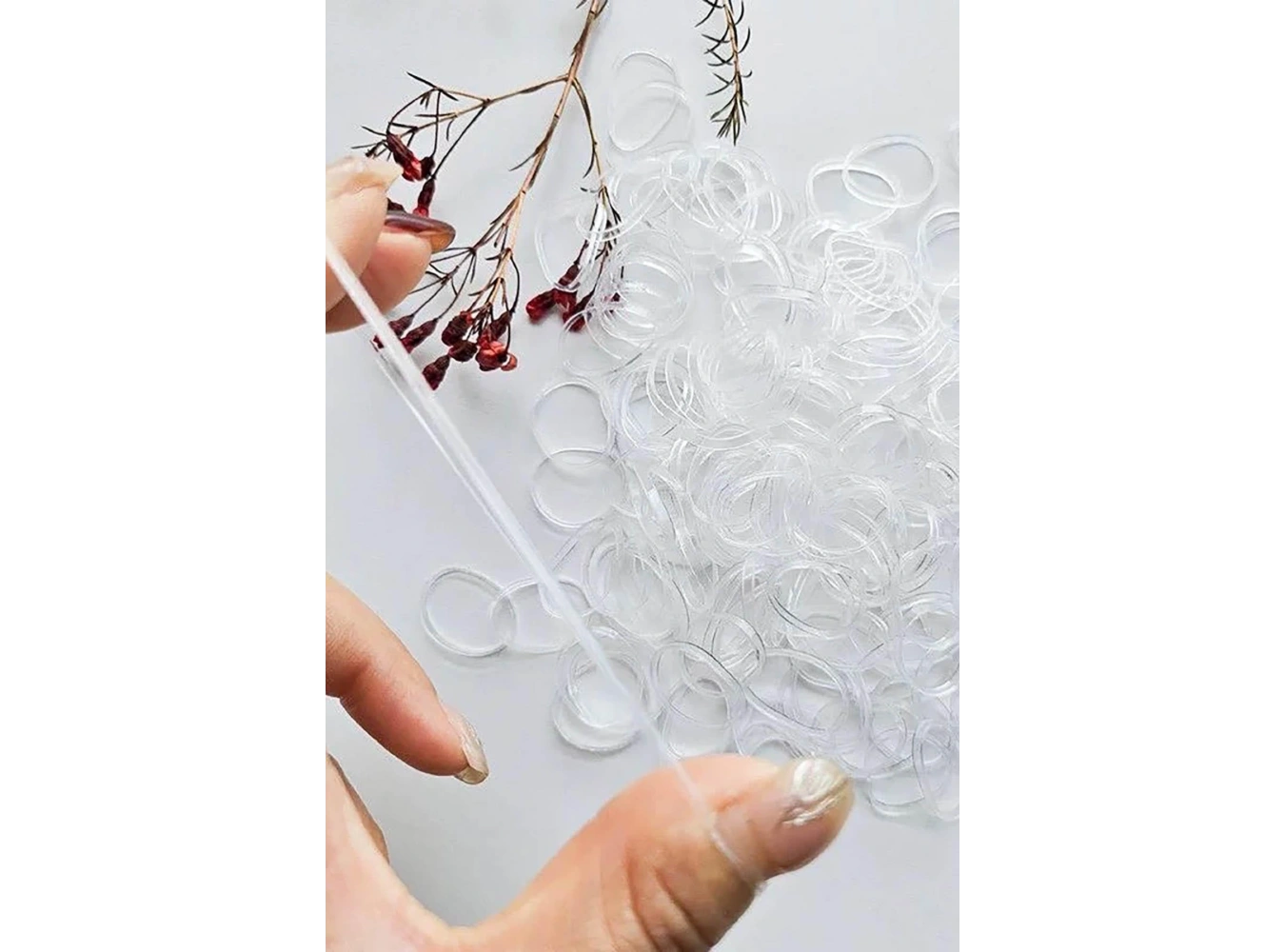 Şeffaf Renk Perma Lastik Toka