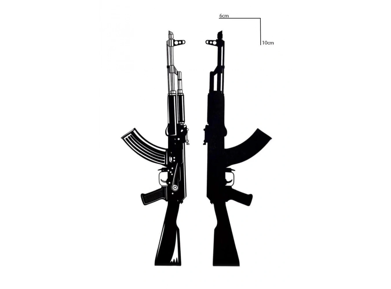 Silah Figürlü Mini Dövme Tattoo