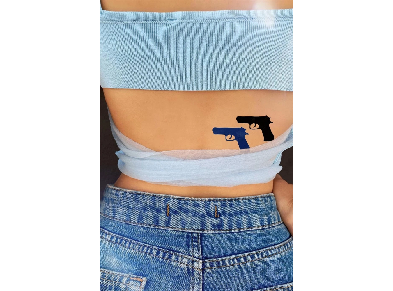 Silah Mini Geçici Dövme Tattoo