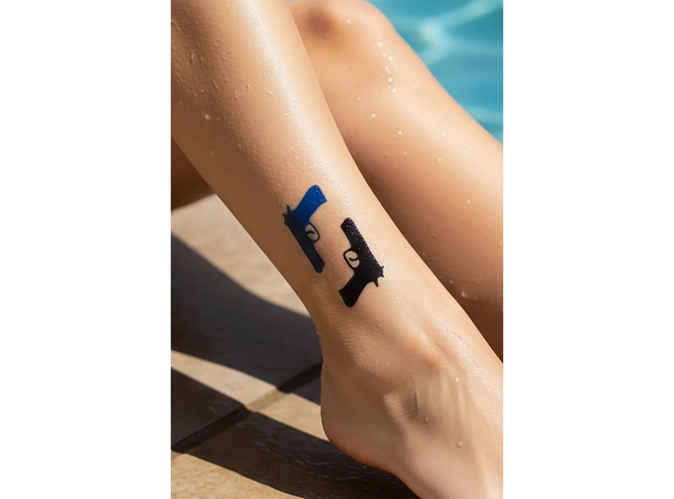 Silah Mini Geçici Dövme Tattoo