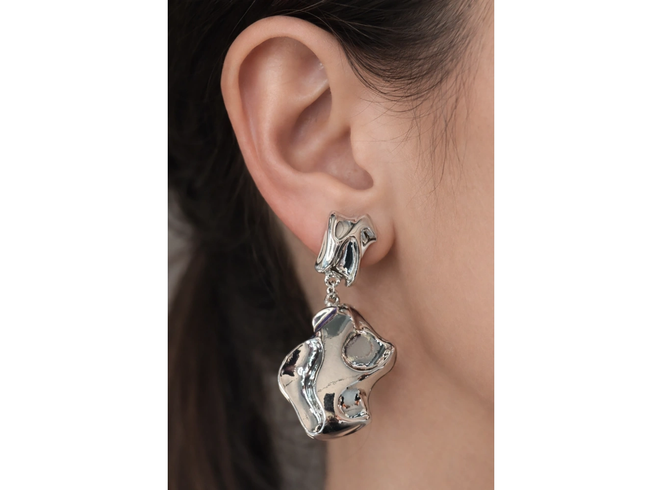 Silver Renk Çelik Küpe (Çift)