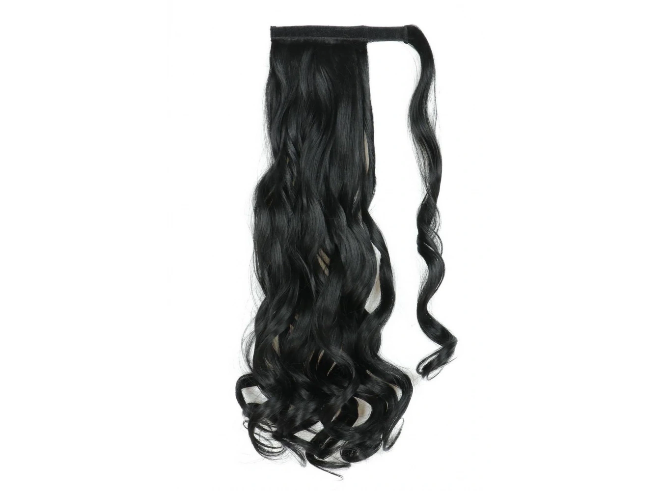 Siyah Cırtcırtlı Dalgalı At Kuyruğu Saç