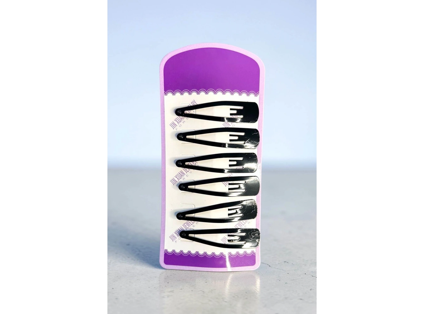 Siyah Renk 6li Yan Toka Set