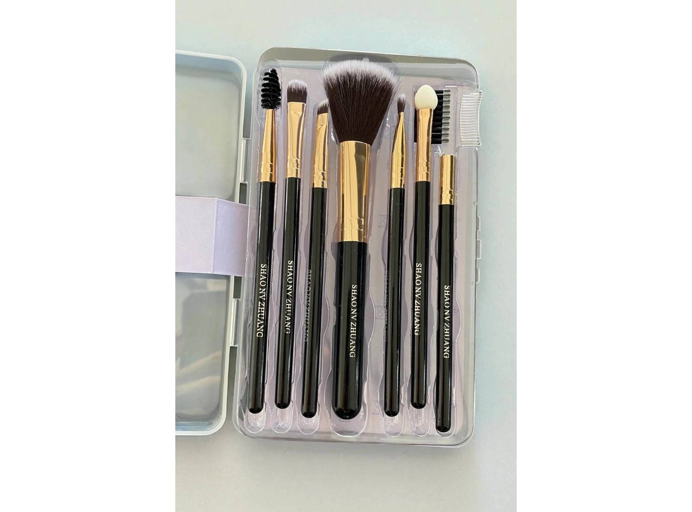 Siyah Renk 7li Makyaj Fırçası Set