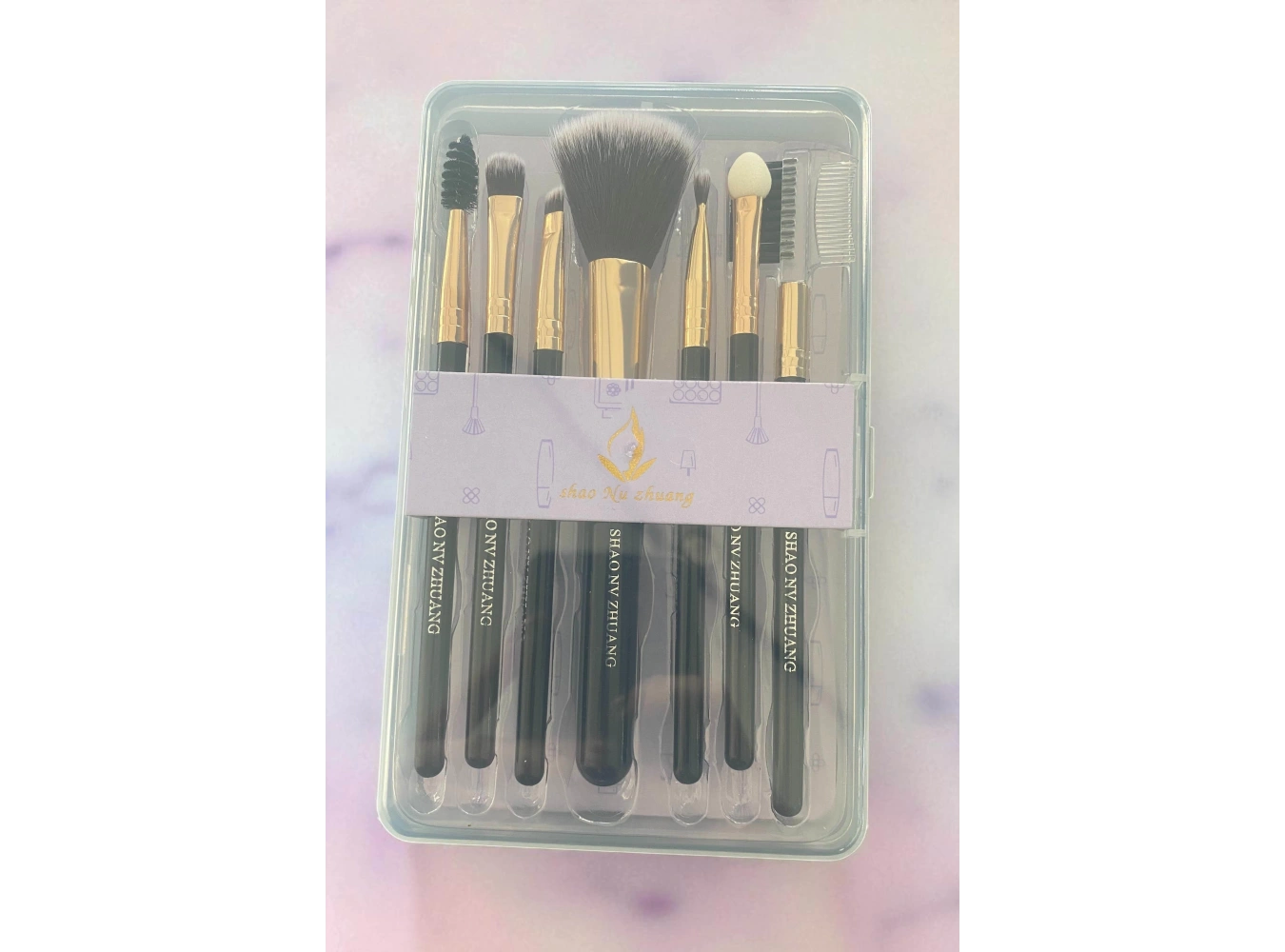 Siyah Renk 7li Makyaj Fırçası Set