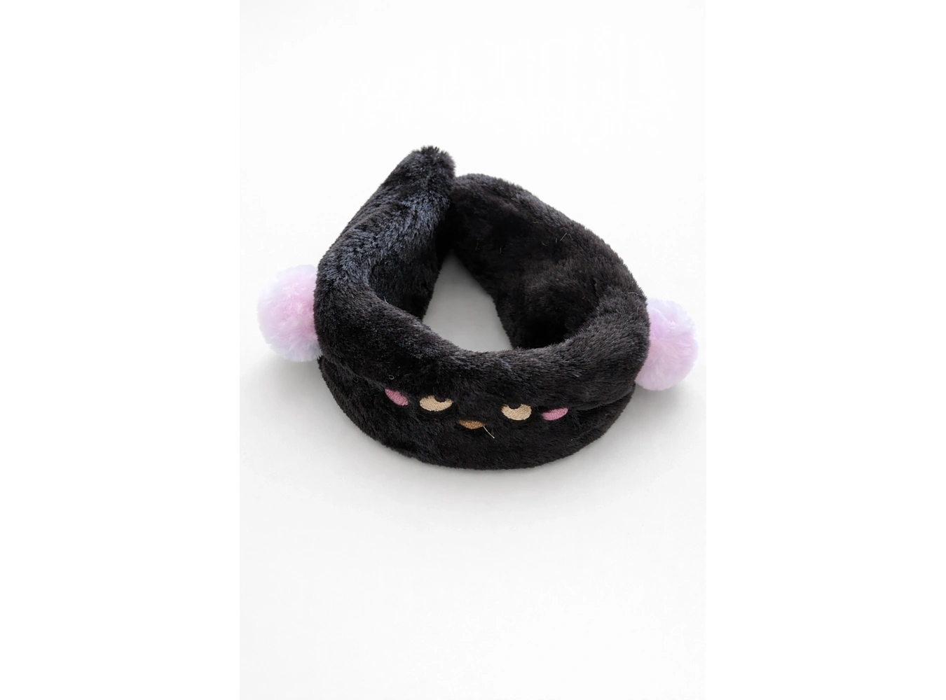 Siyah Renk Ayıcık Figürlü Peluş Kulaklık