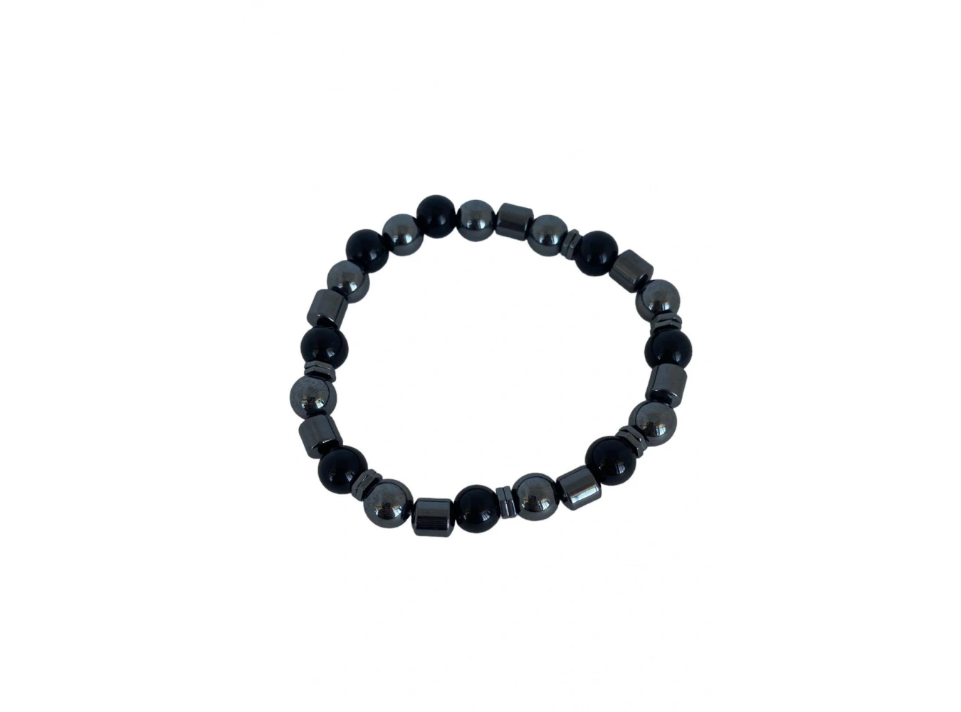 Siyah Renk Boncuk Figürlü Erkek Bileklik
