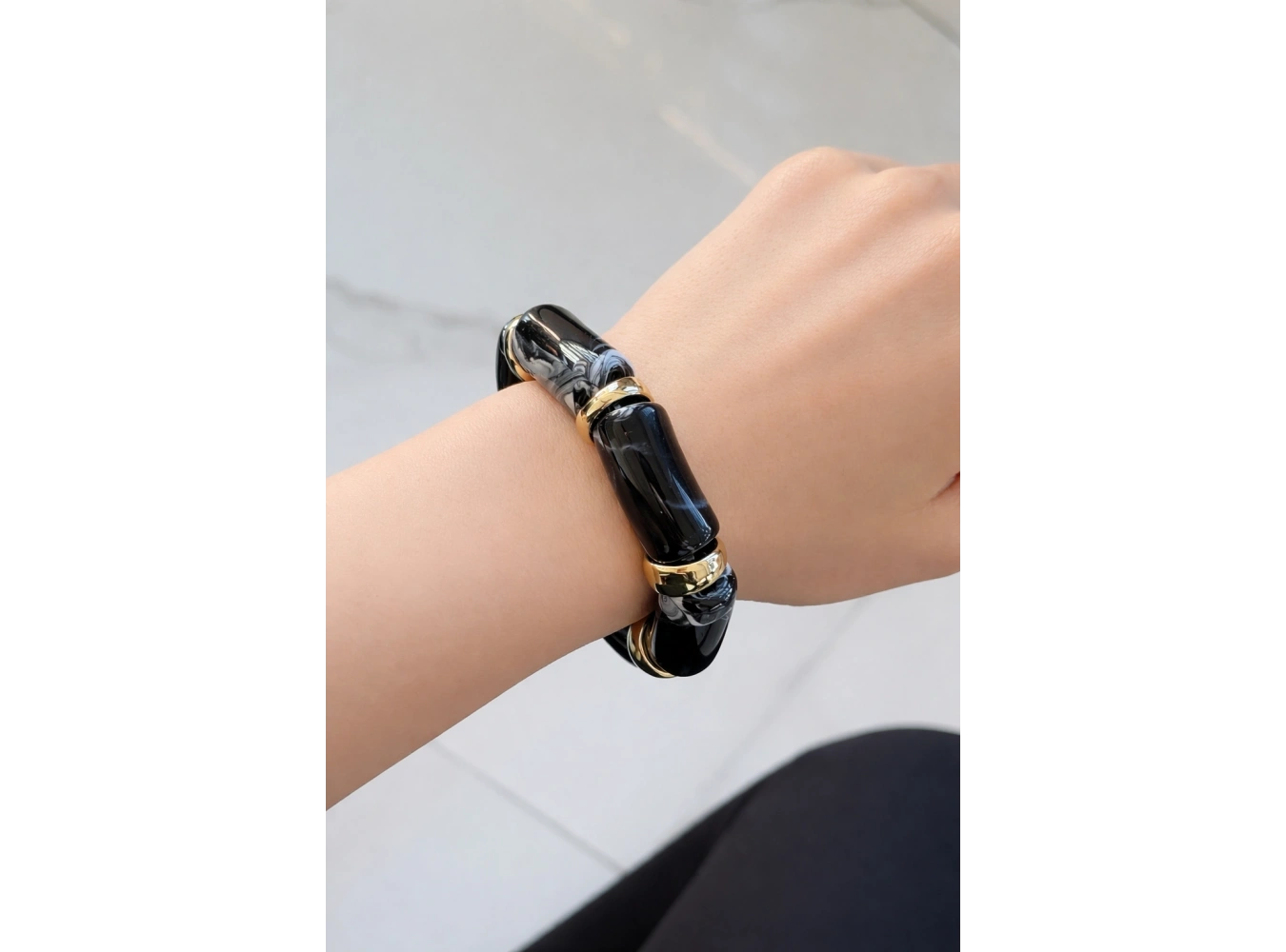 Siyah Renk Boncuklu Bileklik