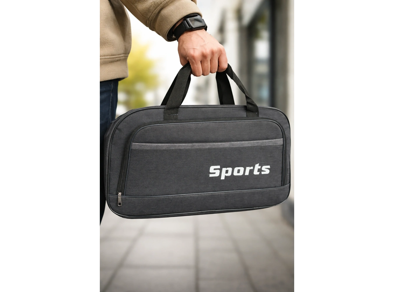 Siyah Renk Büyük Boy El Çantası/ Seyahat Çantası