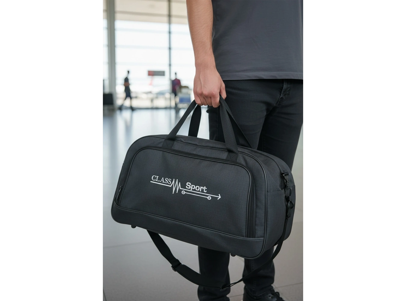 Siyah Renk Büyük Boy El Çantası/ Seyahat Çantası