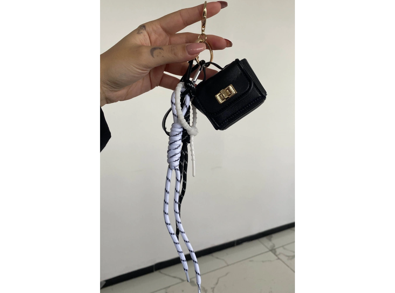 Siyah Renk Çanta Figürlü Çanta Charm/ Anahtarlık