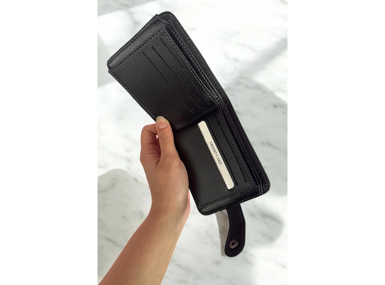 Siyah Renk Deri Erkek Cüzdan/ Kartlık