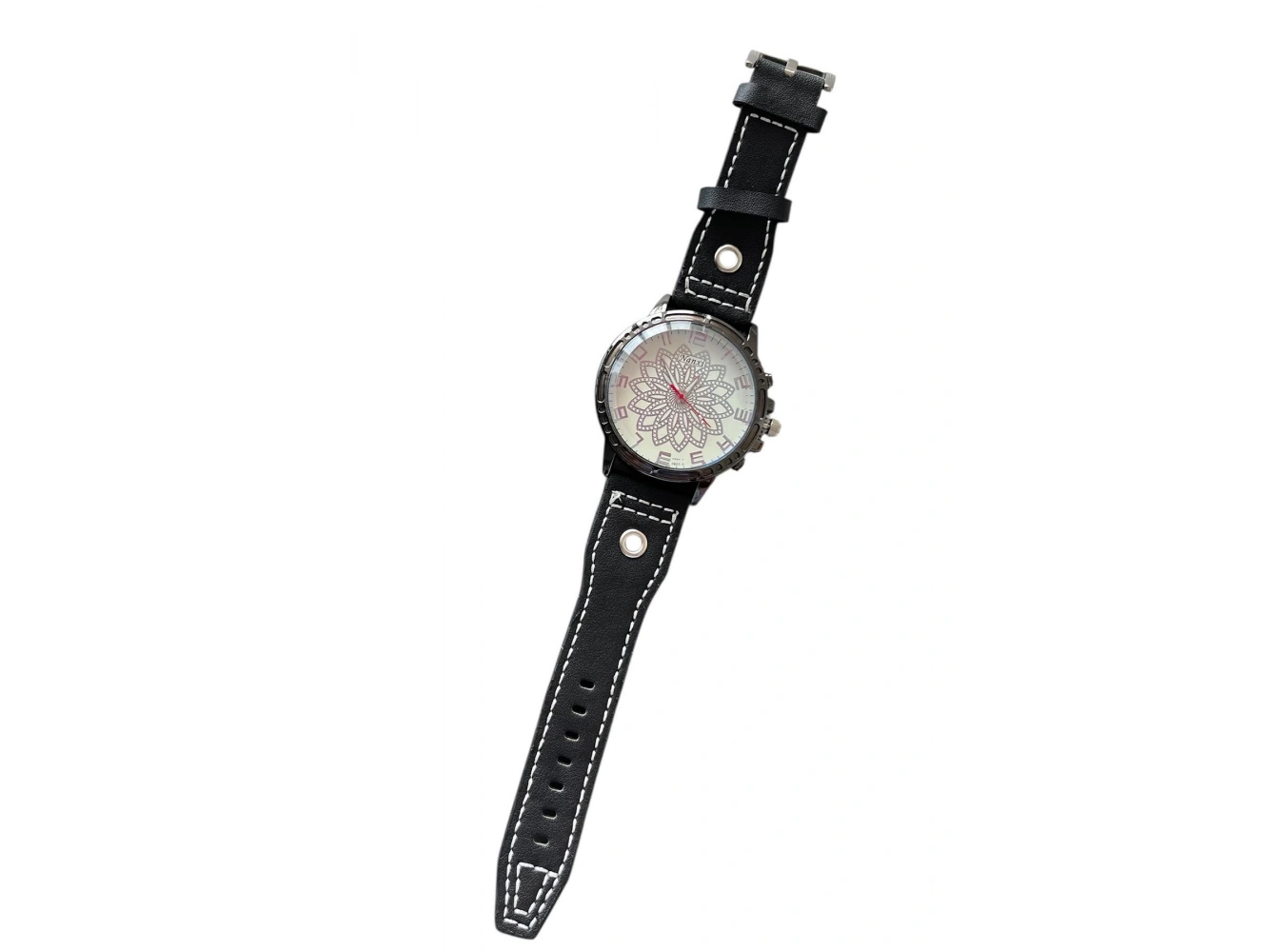 Siyah Renk Deri Kordonlu Çelik Erkek Saat