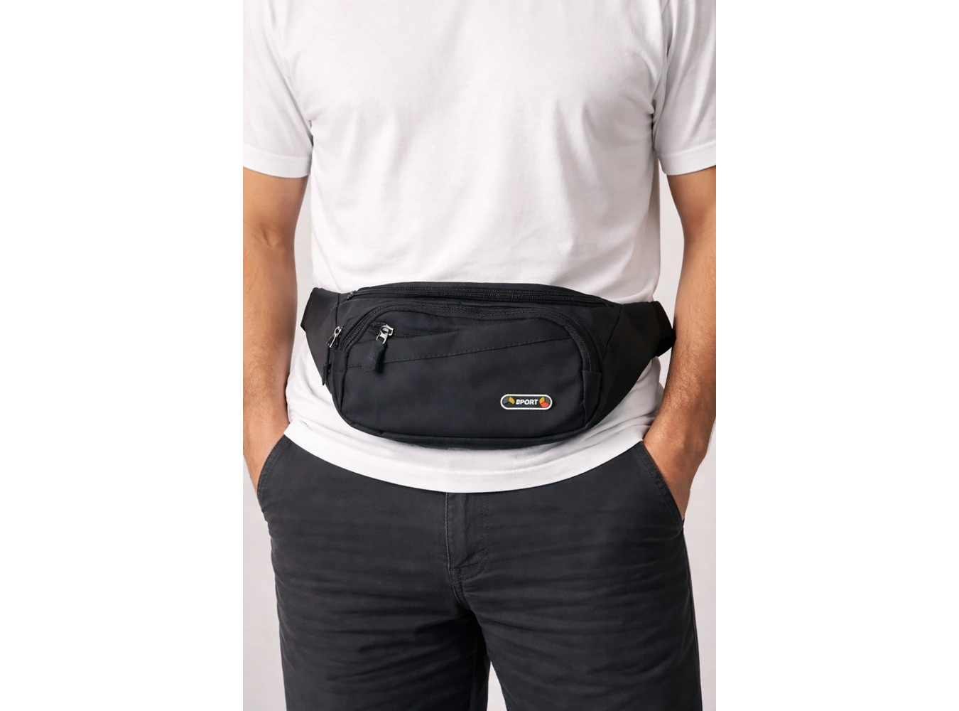 Siyah Renk Erkek Bel Çantası