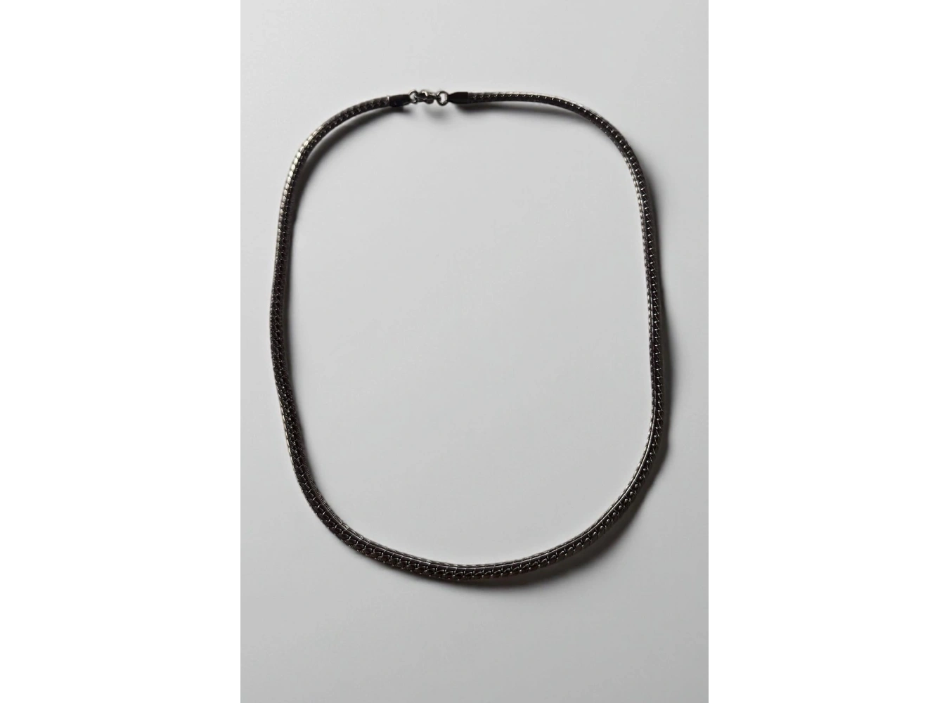 Siyah Renk Erkek Zincir Çelik Kolye (55cm)