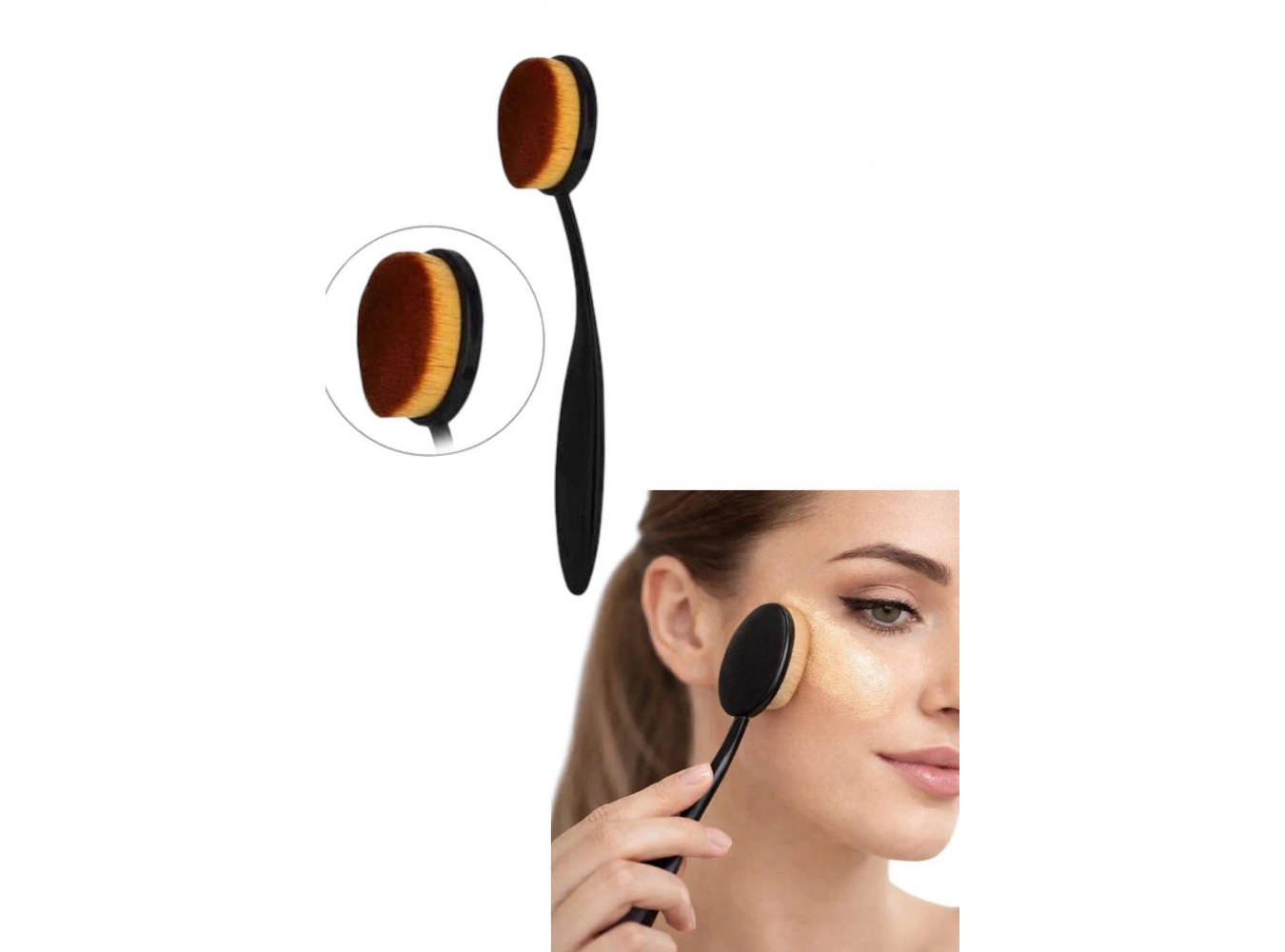 Siyah Renk Fondöten Fırçası (Büyük Boy)