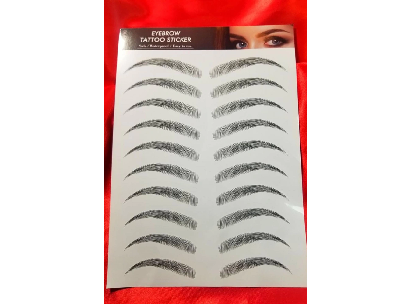 Siyah Renk Geçici Doğal Kaş Dövme Tattoo